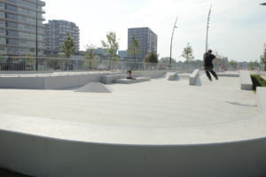 Skateparken, betonnen skaterpark, vandalismebestendig skatepark, skatepark beton, skate, betonnen skateelementen
