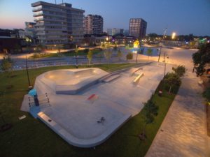 Skateparken, betonnen skaterpark, vandalismebestendig skatepark, skatepark beton, skate, betonnen skateelementen