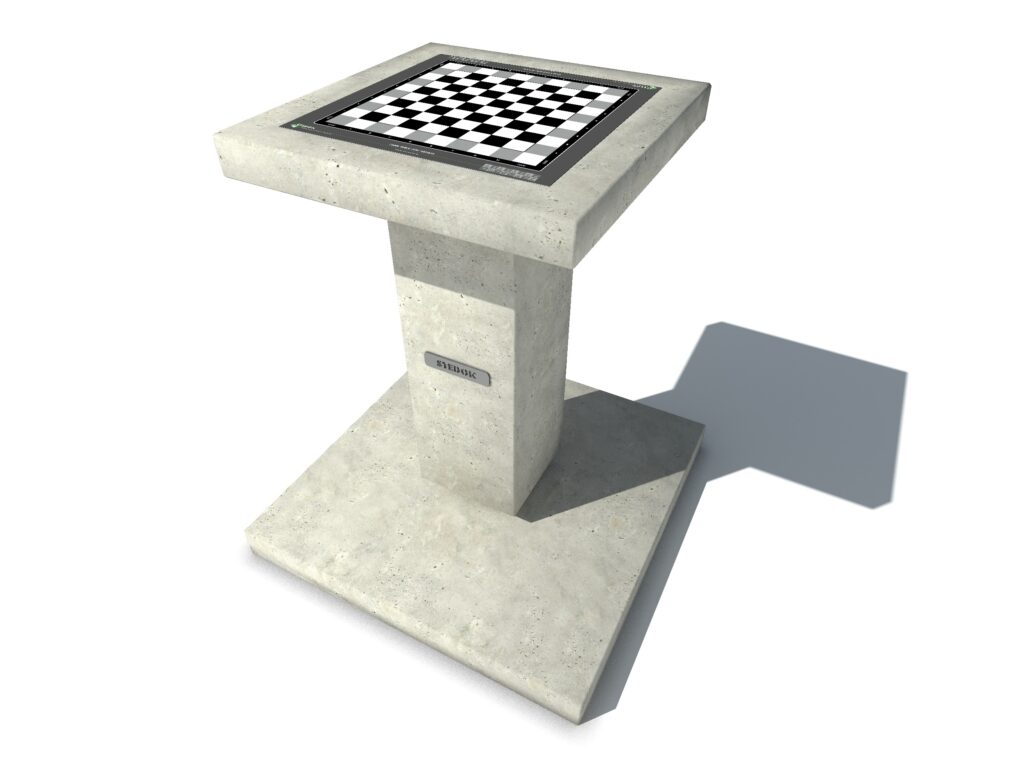 Dam schaak tafel, dam tafel, schaak tafel, game table, picknicktafel beton,