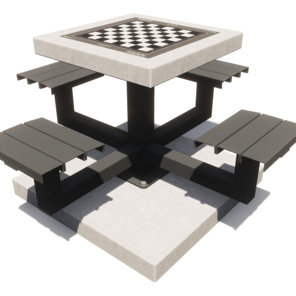 Dam schaak tafel, dam tafel, schaak tafel, game table, picknicktafel beton